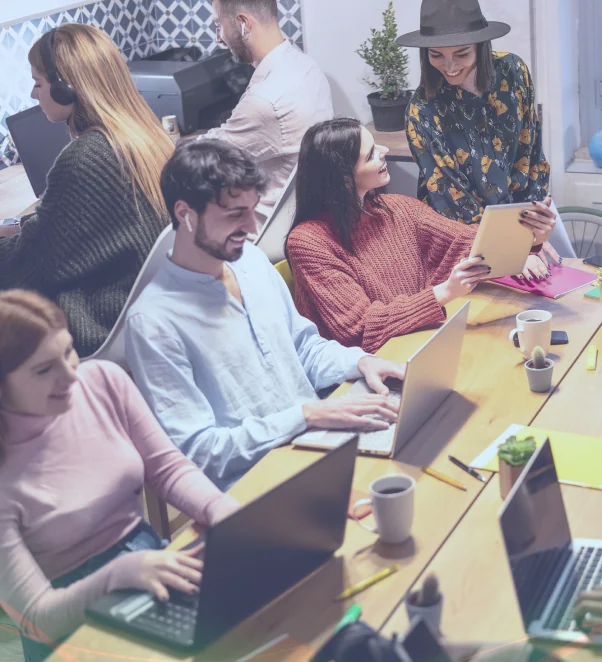 A team working together